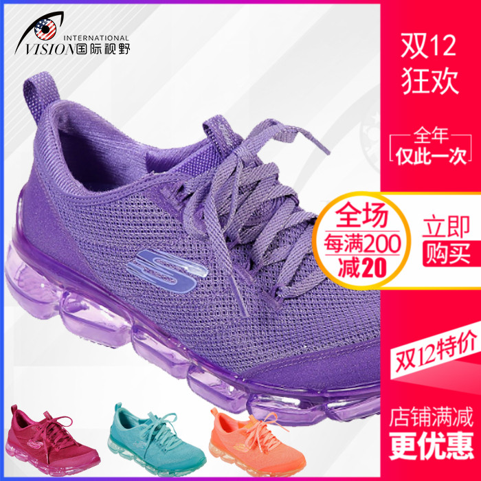 Skechers Women's Shoes Ultralight Breathable Cushioning Air Cushion Running Shoes Fashion Versatile Sneakers 13220