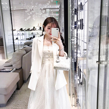 外套女网红宽松西服半裙套装 chic质感小西装 NatureQ2019春季新品