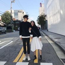 连衣裙两件套 女2018秋冬新款 过膝卫衣裙加绒套装 阿姐家情侣中长款