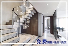 苏州人造大理石别墅旋转楼梯复式楼室台阶家用阁楼踏步板定制
