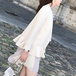 MMCO2017秋季新款荷叶边通勤气质西装外套女装Z17189