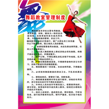 舞蹈教室管理制度艺术培训学校教室挂画学壁画4600