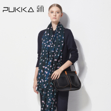 Pukka蒲牌羊毛呢长袖衬衫女原创设计女装秋冬装女2018新款图片