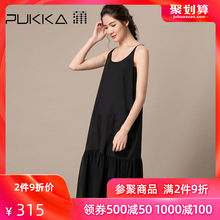 春秋款 宽松吊带裙子 Pukka蒲牌全棉打底背心连衣裙女原创设计女装