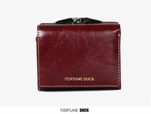 FORTUNE DUCK富贵鸭正品女款钱包真皮迷你小卡包 钱包女短款 学生