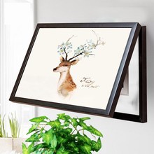 饰画壁挂客 画框遮挡北欧风翻盖免打孔柏沧柏黑白总闸空气开关盒子装