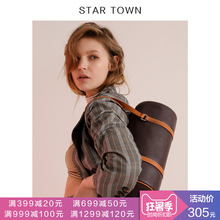 简约枕头包法式圆筒包手提包女包 STARTOWN小众设计包包女2018新款