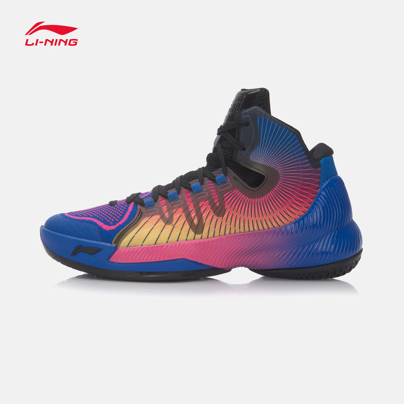 Li Ning Basketball Shoe Men's Phantom Spring New Li Ning Cloud Shock Absorbing Support Wrapped Combat Boots High Top Sports Shoes Men's Shoes