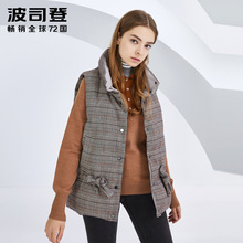 波司登羽绒马甲女冬季时尚立领短款马夹新款外穿背心B80141502DS图片