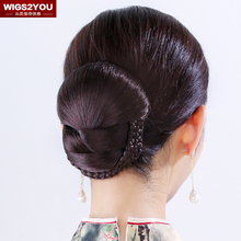 Wigs2you假发新品 精致手工编织麻花辫大发包 复古盘发发髻花苞头