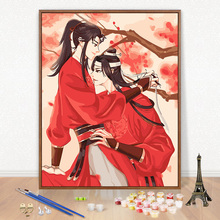 数字油画diy 魔道祖师动漫自绘填色画手绘填充涂画手工减压油彩画