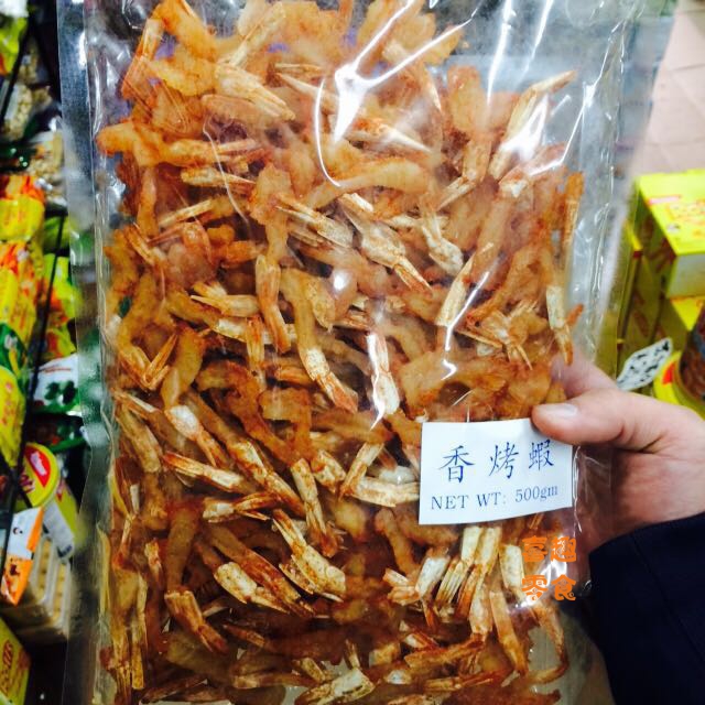 手信特产海鲜零食小吃500g香港香烤虾干即食香辣虾干微辣嚼劲香脆