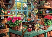 德国进口Ravensburger睿思成人益智拼图玩具19552好奇的猫1000片