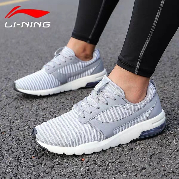 Li Ning Casual Shoes Women's Shoes Autumn Fashion Versatile Comfortable and Lightweight Half Palm Air Cushion AGCM174 Sports Shoes Running Shoes