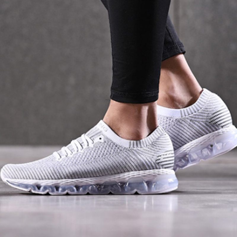 Li Ning Running Shoes Women's Shoes Sword Shadow Breathable Integrated Weaving Full Palm Air Cushion Socks Shoes Sports Shoes ARHN074 Running Shoes