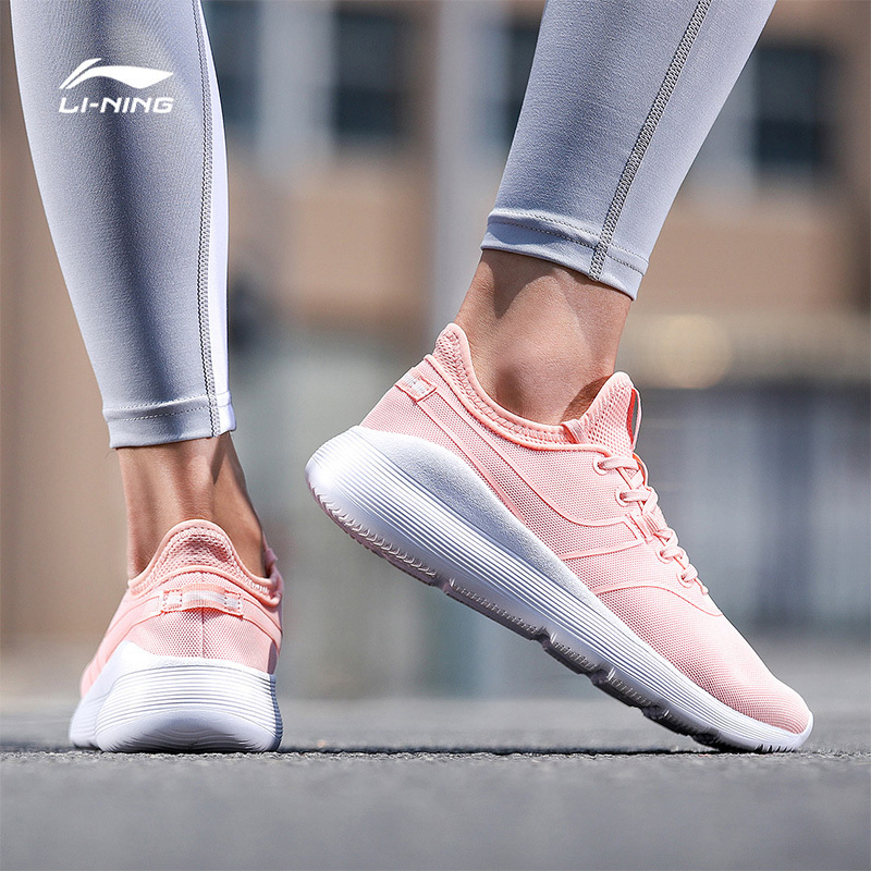 Li Ning running shoes, women's shoes, sports and leisure shoes, women's trend jogging shoes, breathable, soft and comfortable AGCN sports shoes