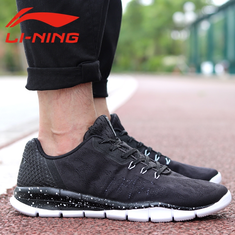 Li Ning shoes Women's running shoes Women's shoes Black crimson agile casual shoes Running series ARKM024-4 sports shoes