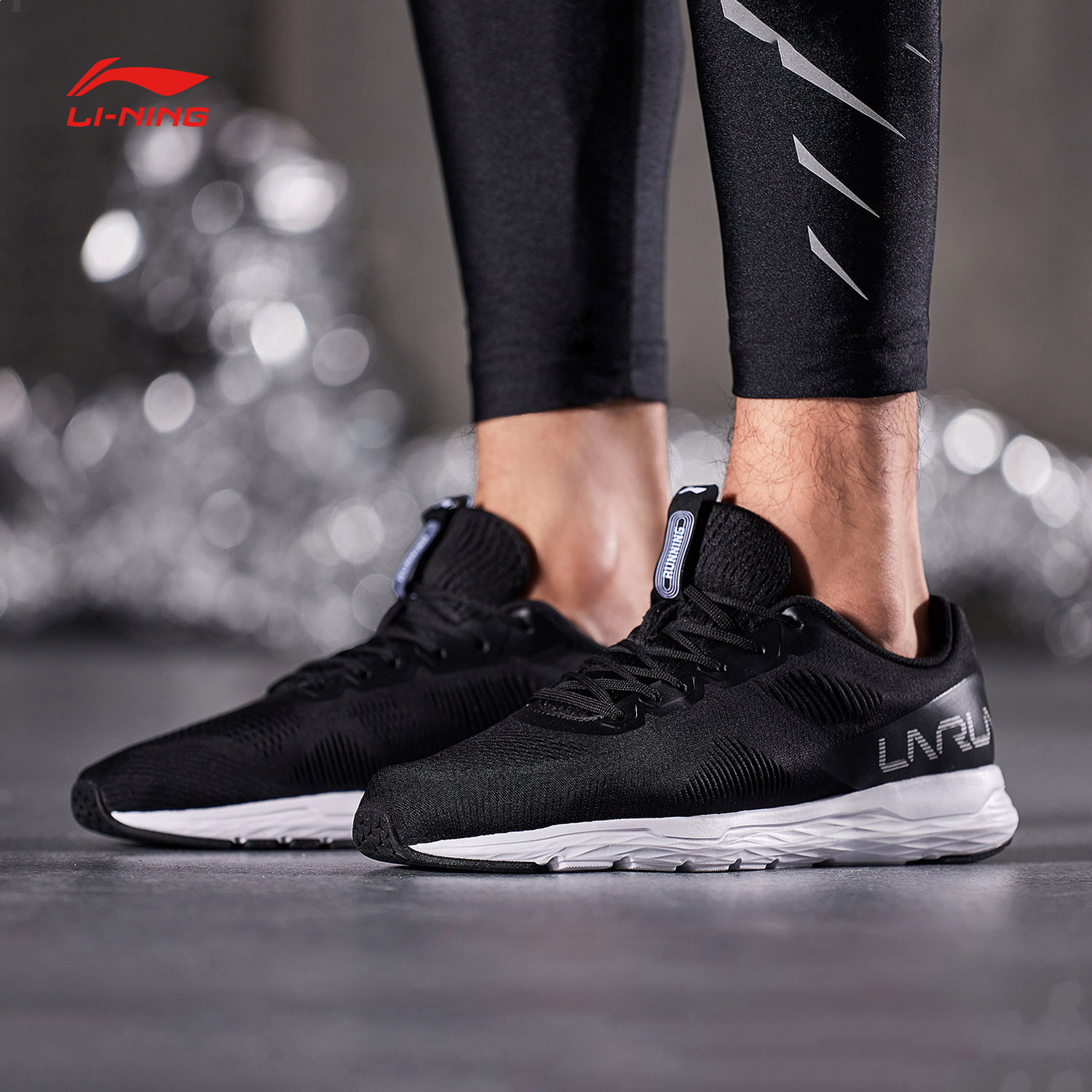 Li Ning Running Shoes Men's Shoes Spring and Autumn Seasons Lightweight and Breathable Morning Running Training Fitness Walking Shoes ARKM021 Sports Shoes