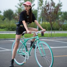 死飞自行车活飞单车公路赛车倒刹车实心胎26寸青少年成人男女学生