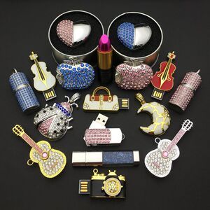 水晶u盘32g时尚个性金属定制刻字创意迷你优盘车载usb移动u盘