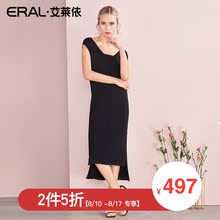 【门店直发】ERAL/艾莱依商场同款夏季连衣裙女2018中长款收腰图片