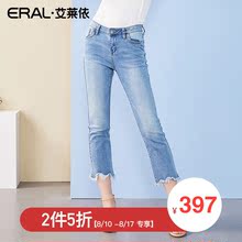 【门店直发】ERAL/艾莱依商场同款夏装2018新款女装牛仔裤休闲图片