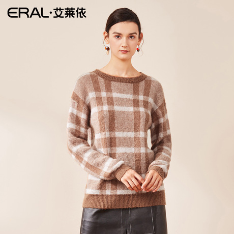 ERAL/艾莱依毛衣女2018冬装新款韩版宽松长袖套头针织衫女商品大图