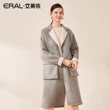 ERAL/艾莱依双面呢大衣中长款女韩版2018新款呢子外套601810074图片
