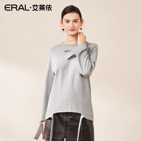 ERAL/艾莱依卫衣女2018新款女长袖韩版宽松印花卫衣女时尚商品大图