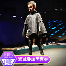 男童英伦风牛仔披风宽松大斗篷秋款 2019新品 乐汶禧童装