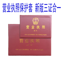 新版三证合一营业执照套正本A3副本A4皮套外壳工商执照保护套 包邮