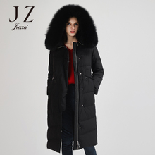 JUZUI/玖姿旗舰店2018冬装毛领可拆卸长款款羽绒服外套女过膝图片
