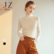 JUZUI/玖姿旗舰店2018冬装新款多色半高领打底衫纯羊毛衫毛衣图片