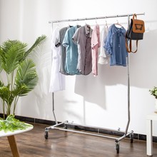 店展示架落地式带轮简易折叠伸缩活动加厚单双杆可移动挂衣架 服装