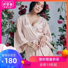 PEACH JOHN/蜜桃派【新品新风尚】Le Deesse蕾丝缎面睡袍