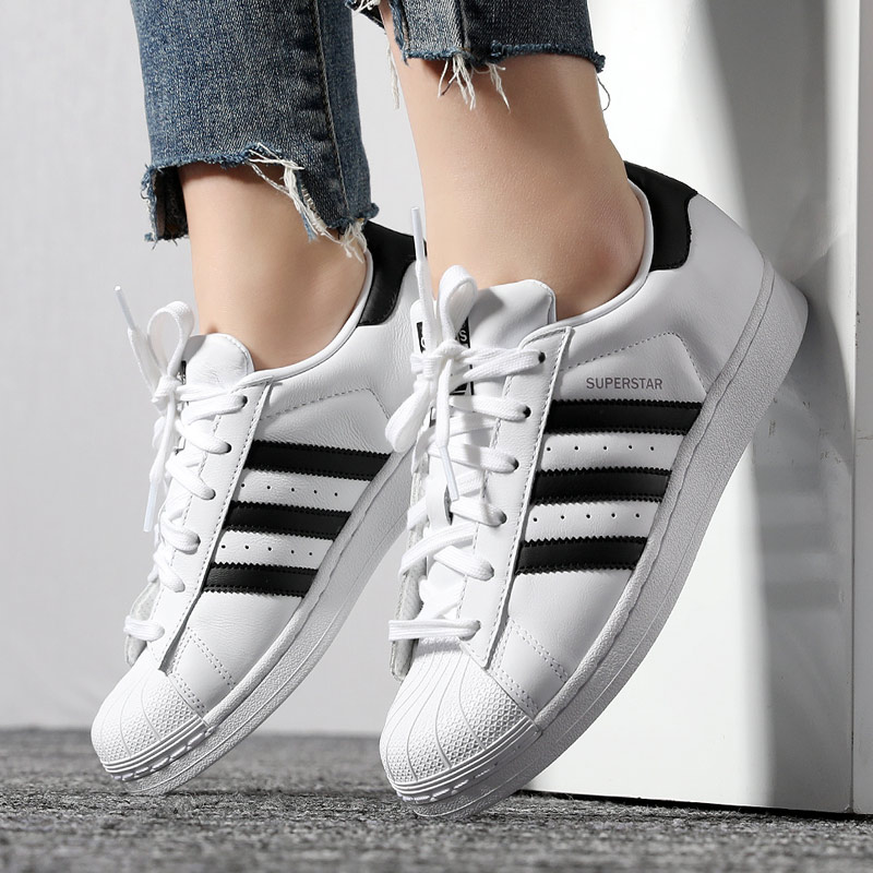 Adidas Clover Women's Shoes 2019 Spring New Little White Shoes Shell Head Classic Casual Shoes CM8414
