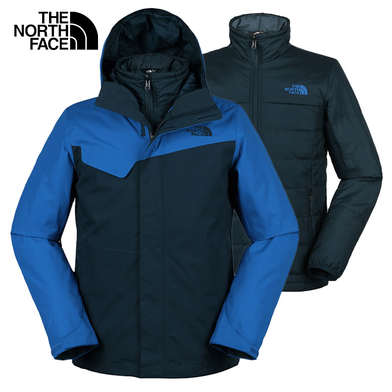 The NorthFace North Coat Men's 2019 Autumn/Winter Waterproof and Breathable 3-in-1 Sprinker Ski Suit 2UC3