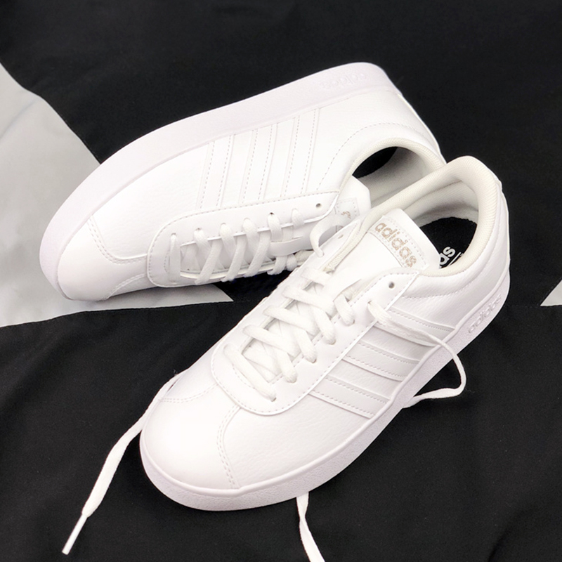 Adidas Women's Shoes NEO Sports Shoes 2019 Autumn New Leather Low Top Small White Casual Shoes Board Shoes