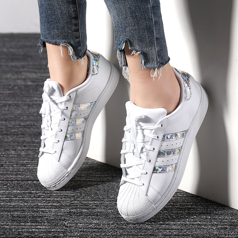 Adidas Clover Women's Shoes 2019 Autumn New Little White Shoes Shell Head Casual Board Shoes F33889