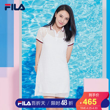 F11W821313F 两件套连衣裙 POLO领短袖 FILA斐乐女新款