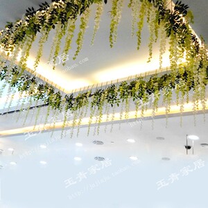 紫藤花水晶球吊饰天花板室内外走廊墙壁装饰唯美紫藤花挂饰