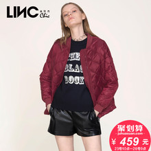 LINC/金羽杰秋装新款街头个性铆钉轻薄羽绒服女短款宽松7370767图片