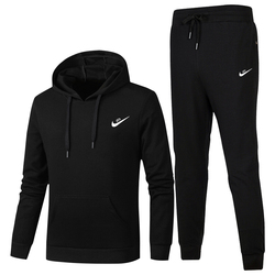 春秋季连帽卫衣运动套装男2019新款休闲运动服男士纯棉薄款两件套