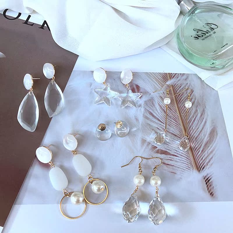 韩国气质个性耳钉百搭耳环简约适合圆脸设计感