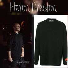 长袖 仙鹤字母刺绣半高领情侣打底衫 Heron Preston 正确版本