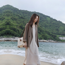 5siss西装外套女韩版英伦风2019春装复古气质休闲宽松chic小西服