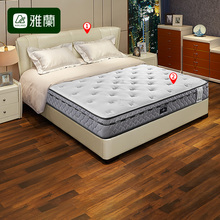 伊丽莎白 雅兰卧室床垫套餐欧式真皮床1.5现代简约床架1.8m小白