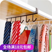 厨房铁艺橱柜隔板下挂钩置物架多功能衣柜免钉无痕挂钩夹层收纳架