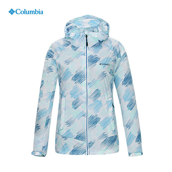 COLUMBIA/哥伦比亚女款春夏户外时尚舒适轻薄连帽皮肤风衣RR3071