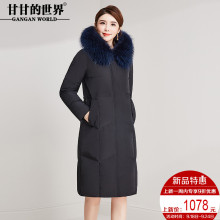 【90%白鸭绒 貉子毛领】过膝长款羽绒服女甘甘的世界冬季新款防风图片